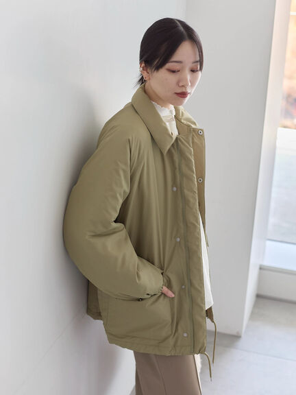 襟付中綿ブルゾン（ブラック/ライトベージュ/カーキ）｜Samansa Mos2 blue（サマンサモスモス ブルー）通販