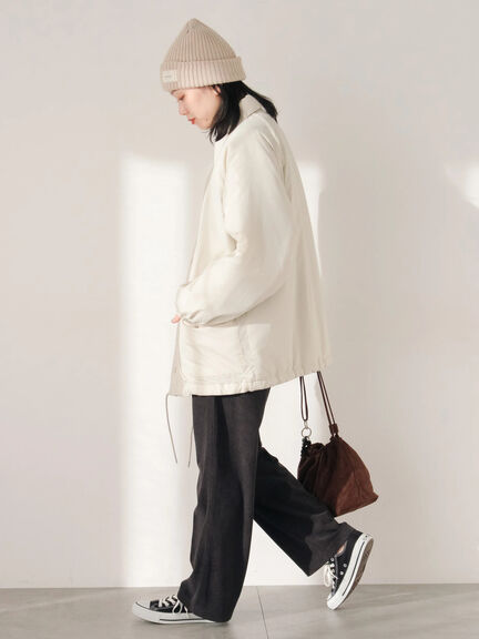 襟付中綿ブルゾン（ブラック/ライトベージュ/カーキ）｜Samansa Mos2 blue（サマンサモスモス ブルー）通販