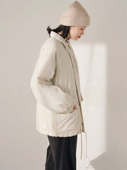 襟付中綿ブルゾン（ブラック/ライトベージュ/カーキ）｜Samansa Mos2 blue（サマンサモスモス ブルー）通販