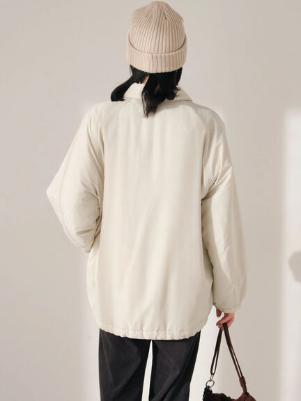 襟付中綿ブルゾン（ブラック/ライトベージュ/カーキ）｜Samansa Mos2 blue（サマンサモスモス ブルー）通販