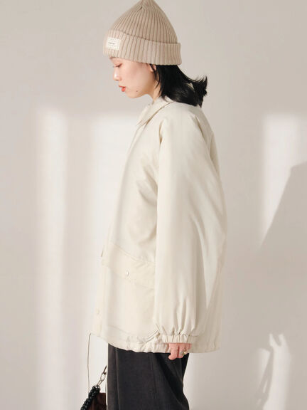 襟付中綿ブルゾン（ブラック/ライトベージュ/カーキ）｜Samansa Mos2 blue（サマンサモスモス ブルー）通販