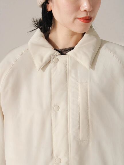 襟付中綿ブルゾン（ブラック/ライトベージュ/カーキ）｜Samansa Mos2 blue（サマンサモスモス ブルー）通販