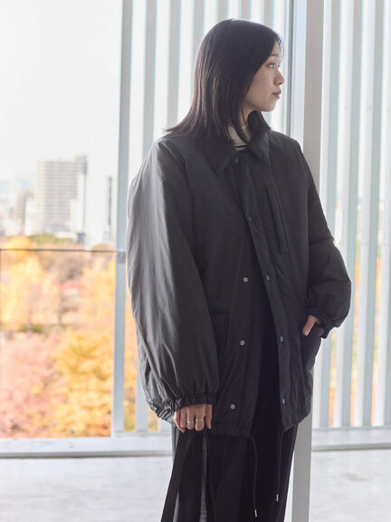 襟付中綿ブルゾン（ブラック/ライトベージュ/カーキ）｜Samansa Mos2 blue（サマンサモスモス ブルー）通販