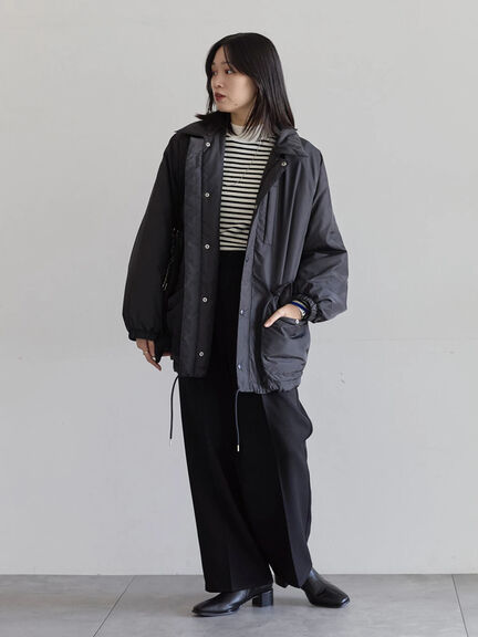 襟付中綿ブルゾン（ブラック/ライトベージュ/カーキ）｜Samansa Mos2 blue（サマンサモスモス ブルー）通販