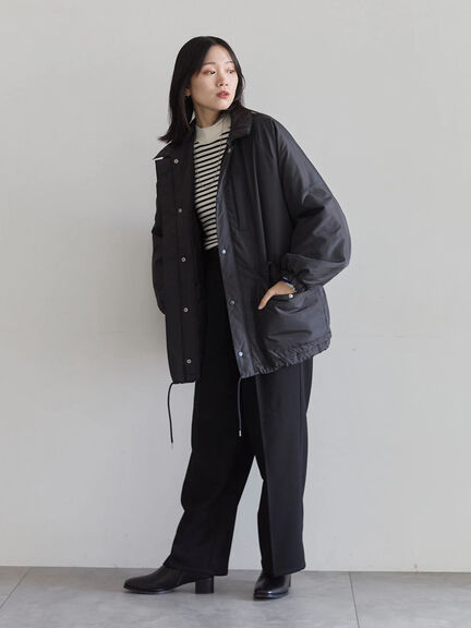 襟付中綿ブルゾン（ブラック/ライトベージュ/カーキ）｜Samansa Mos2 blue（サマンサモスモス ブルー）通販