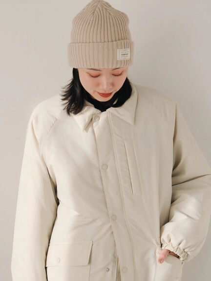 襟付中綿ブルゾン（ブラック/ライトベージュ/カーキ）｜Samansa Mos2 blue（サマンサモスモス ブルー）通販