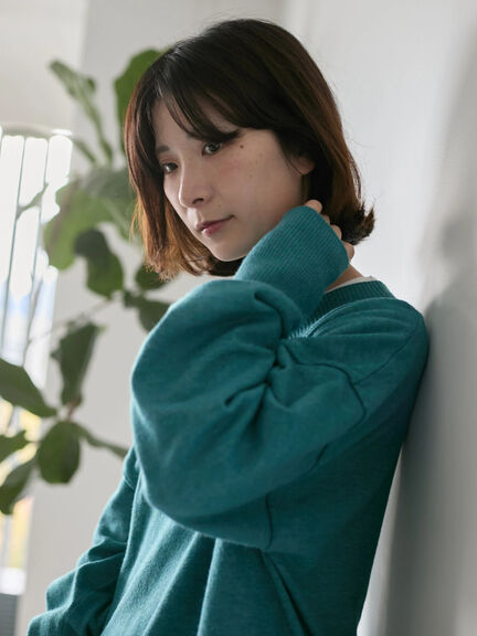 ◎Vネックニットプルオーバー（ブラック/レッド/ブルー/キナリ）｜Samansa Mos2 blue（サマンサモスモス ブルー）通販