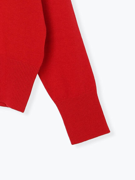 ◎Vネックニットプルオーバー（ブラック/レッド/ブルー/キナリ）｜Samansa Mos2 blue（サマンサモスモス ブルー）通販