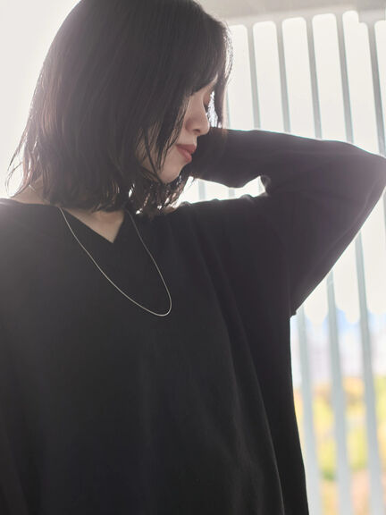 ◎Vネックニットプルオーバー（ブラック/レッド/ブルー/キナリ）｜Samansa Mos2 blue（サマンサモスモス ブルー）通販