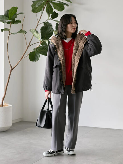 ◎Vネックニットプルオーバー（ブラック/レッド/ブルー/キナリ）｜Samansa Mos2 blue（サマンサモスモス ブルー）通販