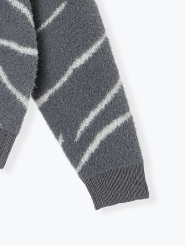 ◆ 瀬戸のカモミール  ② ◎ニュアンス柄ニットCD（グレー/ブラック/キナリ/トップス