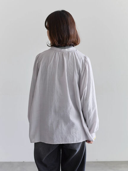 切替タックブラウス（オフホワイト/ブラック/Ｓグレー）｜Samansa Mos2 blue（サマンサモスモス ブルー）通販