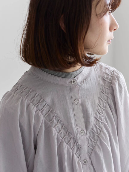 切替タックブラウス（オフホワイト/ブラック/Ｓグレー）｜Samansa Mos2 blue（サマンサモスモス ブルー）通販