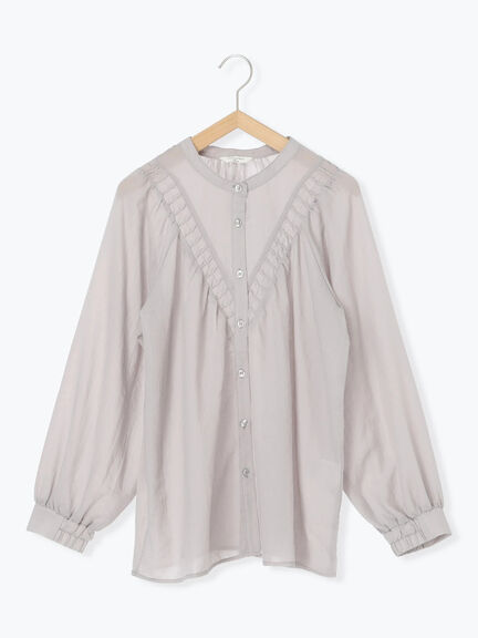 切替タックブラウス（オフホワイト/ブラック/Ｓグレー）｜Samansa Mos2 blue（サマンサモスモス ブルー）通販