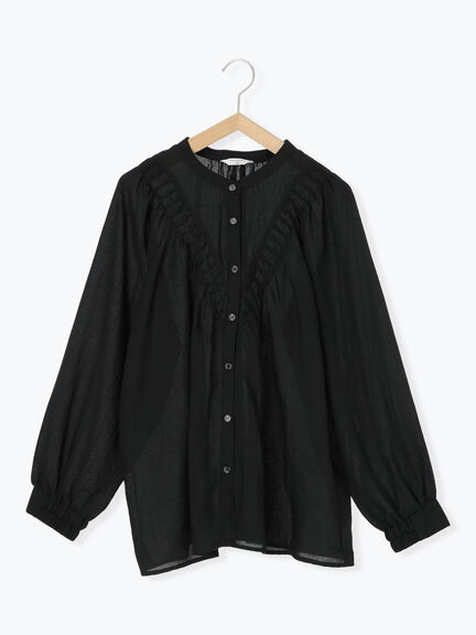 切替タックブラウス（オフホワイト/ブラック/Ｓグレー）｜Samansa Mos2 blue（サマンサモスモス ブルー）通販