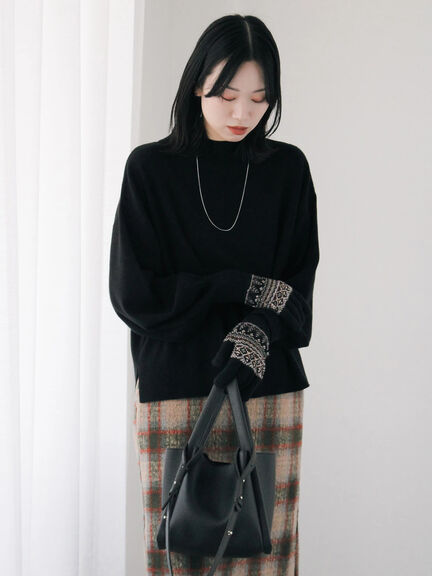 【スマホ対応】裏起毛JQDグローブ（グレー/ブラック/ネイビー）｜Samansa Mos2 blue（サマンサモスモス ブルー）通販