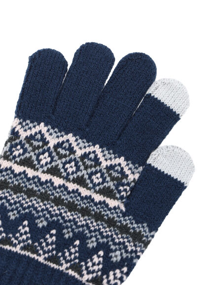 【スマホ対応】裏起毛JQDグローブ（グレー/ブラック/ネイビー）｜Samansa Mos2 blue（サマンサモスモス ブルー）通販