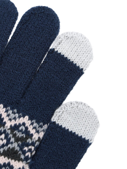 【スマホ対応】裏起毛JQDグローブ（グレー/ブラック/ネイビー）｜Samansa Mos2 blue（サマンサモスモス ブルー）通販