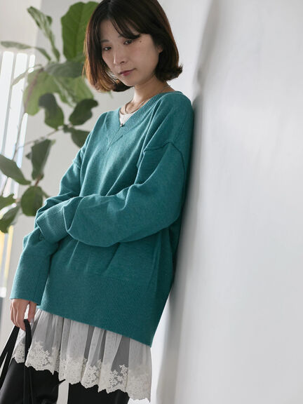 ペプラムプルオーバー（オフホワイト/ホワイト/ブラック）｜Samansa Mos2 blue（サマンサモスモス ブルー）通販