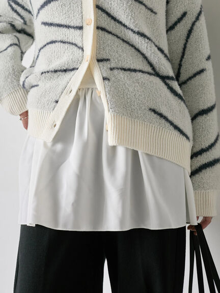 ペプラムプルオーバー（オフホワイト/ホワイト/ブラック）｜Samansa Mos2 blue（サマンサモスモス ブルー）通販