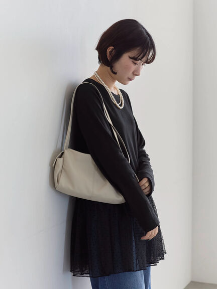 ペプラムプルオーバー（オフホワイト/ホワイト/ブラック）｜Samansa Mos2 blue（サマンサモスモス ブルー）通販