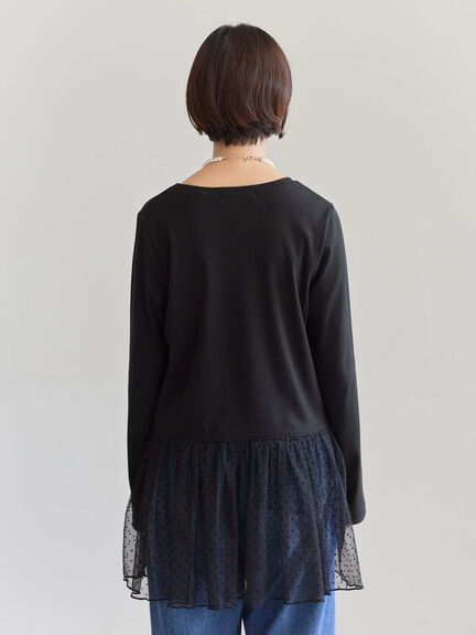 ペプラムプルオーバー（オフホワイト/ホワイト/ブラック）｜Samansa Mos2 blue（サマンサモスモス ブルー）通販