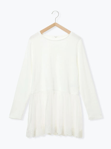 ペプラムプルオーバー（オフホワイト/ホワイト/ブラック）｜Samansa Mos2 blue（サマンサモスモス ブルー）通販