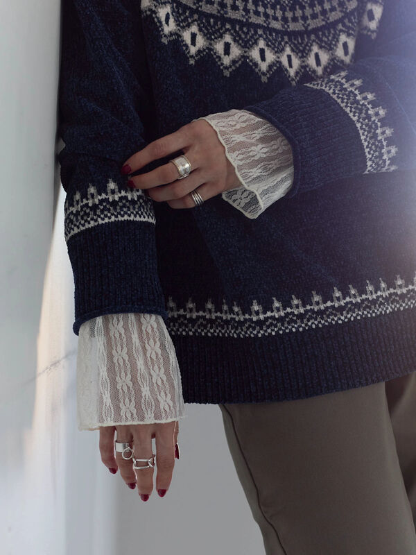 襟袖フリルカットソー（キナリ）｜Samansa Mos2 blue（サマンサモスモス ブルー）通販