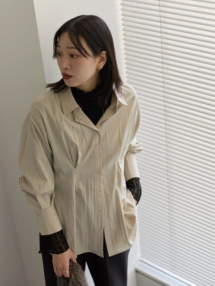 襟袖フリルカットソー（オフホワイト/ブラック/キナリ）｜Samansa Mos2 blue（サマンサモスモス ブルー）通販