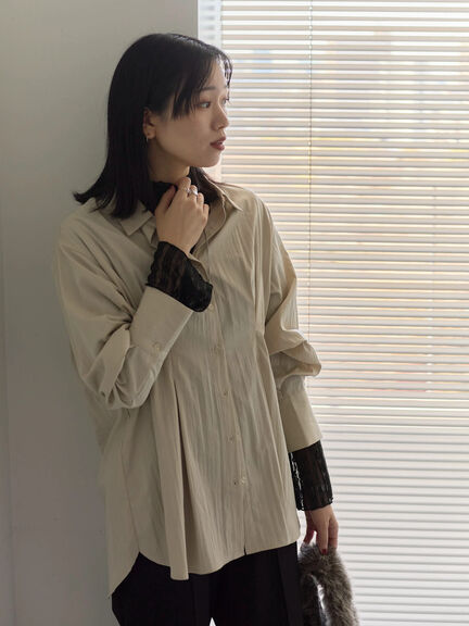 襟袖フリルカットソー（オフホワイト/ブラック/キナリ）｜Samansa Mos2 blue（サマンサモスモス ブルー）通販