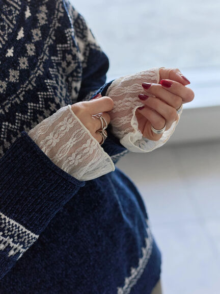 襟袖フリルカットソー（オフホワイト/ブラック/キナリ）｜Samansa Mos2 blue（サマンサモスモス ブルー）通販