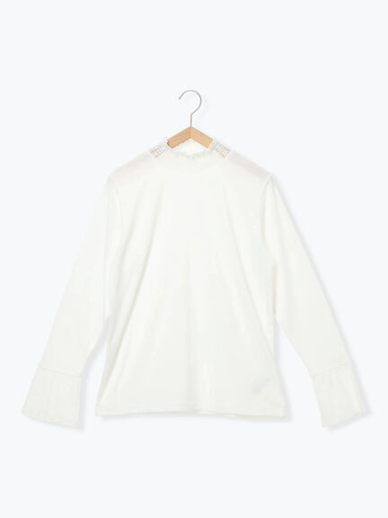 襟袖フリルカットソー（オフホワイト/ブラック/キナリ）｜Samansa Mos2 blue（サマンサモスモス ブルー）通販