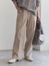 ヘリンボーンストレートパンツ（ベージュ）｜Samansa Mos2 blue（サマンサモスモス ブルー）通販