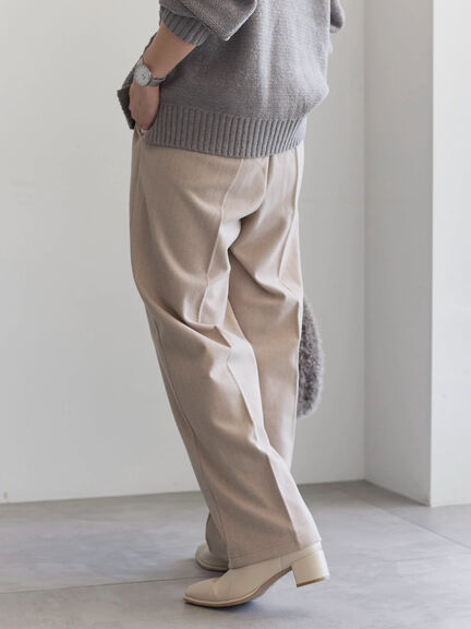 ヘリンボーンストレートパンツ（グレー/チャコールグレー/ベージュ/ブラウン）｜Samansa Mos2 blue（サマンサモスモス ブルー）通販