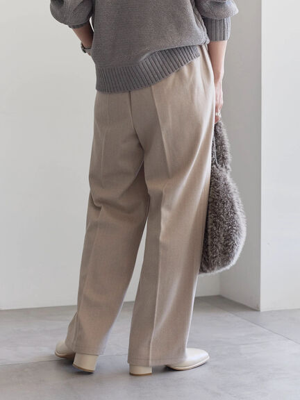 ヘリンボーンストレートパンツ（グレー/チャコールグレー/ベージュ/ブラウン）｜Samansa Mos2 blue（サマンサモスモス ブルー）通販