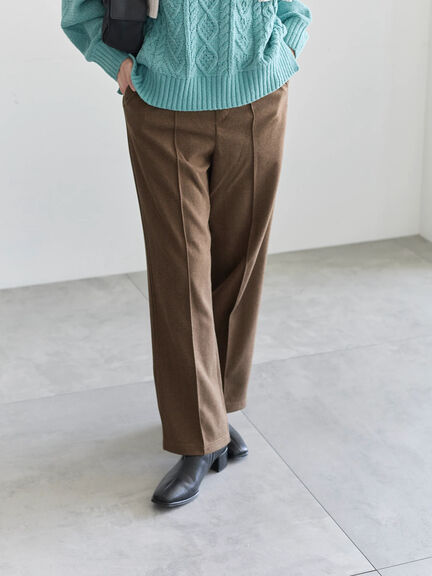 ヘリンボーンストレートパンツ（グレー/チャコールグレー/ベージュ/ブラウン）｜Samansa Mos2 blue（サマンサモスモス ブルー）通販