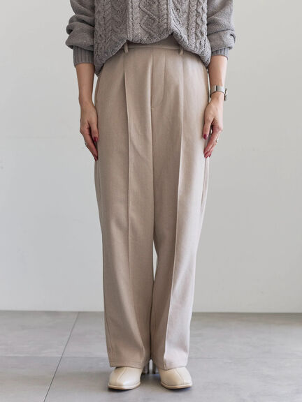 ヘリンボーンストレートパンツ（グレー/チャコールグレー/ベージュ/ブラウン）｜Samansa Mos2 blue（サマンサモスモス ブルー）通販