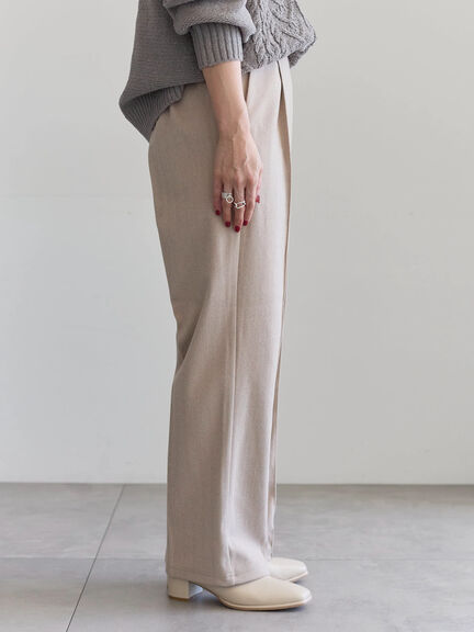 ヘリンボーンストレートパンツ（グレー/チャコールグレー/ベージュ/ブラウン）｜Samansa Mos2 blue（サマンサモスモス ブルー）通販