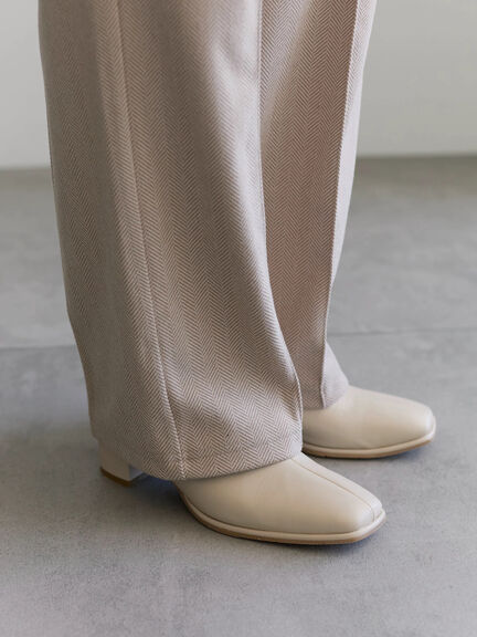 ヘリンボーンストレートパンツ（グレー/チャコールグレー/ベージュ/ブラウン）｜Samansa Mos2 blue（サマンサモスモス ブルー）通販