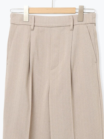 ヘリンボーンストレートパンツ（グレー/チャコールグレー/ベージュ/ブラウン）｜Samansa Mos2 blue（サマンサモスモス ブルー）通販
