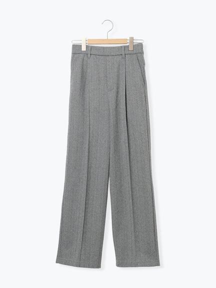 ヘリンボーンストレートパンツ（グレー/チャコールグレー/ベージュ/ブラウン）｜Samansa Mos2 blue（サマンサモスモス ブルー）通販