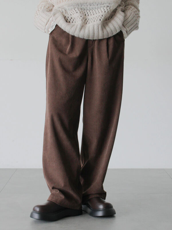 セール】 カットコールパンツ（チャコールグレー/ブラック/ブラウン