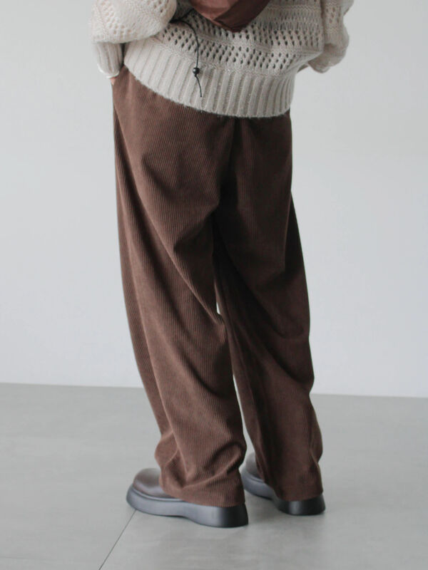 セール】 カットコールパンツ（チャコールグレー/ブラック/ブラウン