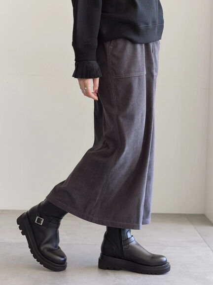 コーデュロイスカート（チャコールグレー/ブラウン/キナリ）｜Samansa Mos2 blue（サマンサモスモス ブルー）通販