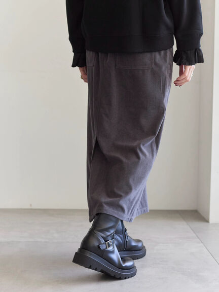 コーデュロイスカート（チャコールグレー/ブラウン/キナリ）｜Samansa Mos2 blue（サマンサモスモス ブルー）通販