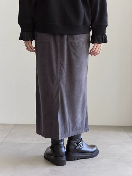 コーデュロイスカート（チャコールグレー/ブラウン/キナリ）｜Samansa Mos2 blue（サマンサモスモス ブルー）通販