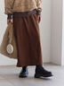 コーデュロイスカート（チャコールグレー/ブラウン/キナリ）｜Samansa Mos2 blue（サマンサモスモス ブルー）通販