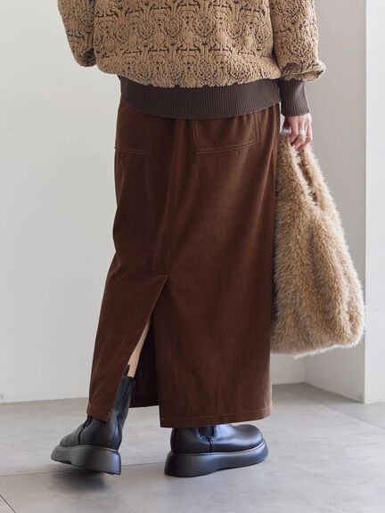 コーデュロイスカート（チャコールグレー/ブラウン/キナリ）｜Samansa Mos2 blue（サマンサモスモス ブルー）通販