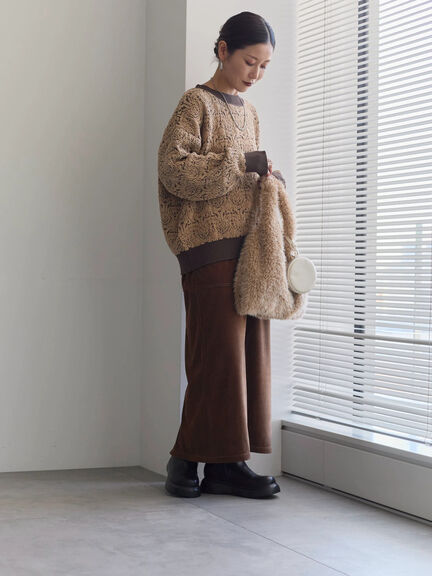 コーデュロイスカート（チャコールグレー/ブラウン/キナリ）｜Samansa Mos2 blue（サマンサモスモス ブルー）通販