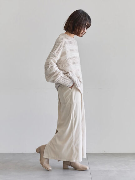 コーデュロイスカート（チャコールグレー/ブラウン/キナリ）｜Samansa Mos2 blue（サマンサモスモス ブルー）通販